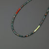 COAI Mens Heishi Genuine Indian Agate Stone Beaded Necklace