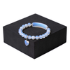 VINCHIC 8MM Clear Quartz Love Heart Stretch Bracelet Energy Crystal Bracelet for Women Girls