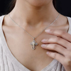 SHOP LC Sterling Silver Crucifix Pendant Necklace with Stainless Steel Cross Chain - 20 inch Birthday Gifts for Women