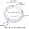 8mm clear quartz bracelet with charm with dimensions