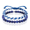 JSJOY Blue Beaded Bracelets for Men Boys Bracelet