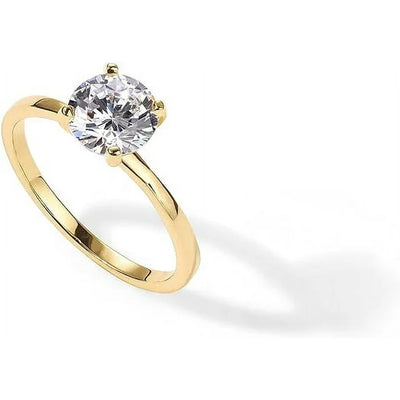PAVOI 14K Yellow Gold Plated Round Cut 1.5 CT Engagement Ring