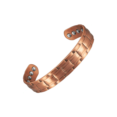 Wollet 99.9% Pure Copper Bracelets for Men Magnetic, with 8 Magnets Adjustable Bangles Jewelry Valentine's Day Gift