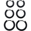 Xelparuc Hoop Earrings Surgical Stainless Steel Hoop Earring for Men Black