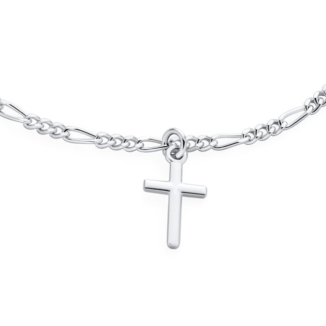 Bling Jewelry Religious Multi Charm Dangling Cross Bracelet