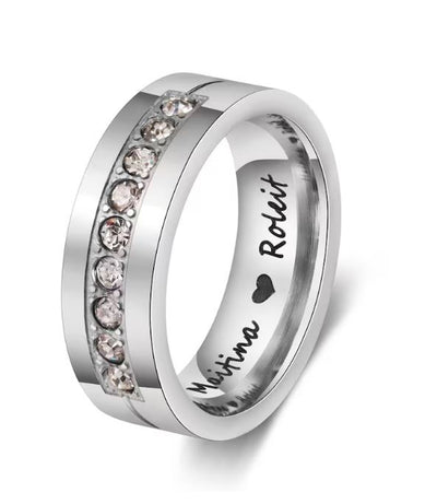 Couples Bands Engagement Ring