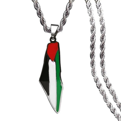 Palestine Map Pendant Necklace